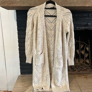 Cozy Cream Open-Front Sweater Cardigan